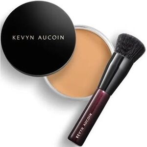 NEW Kevyn Aucoin Foundation Balm Deep FB14 Full Coverage Matte with Brush 0.7oz